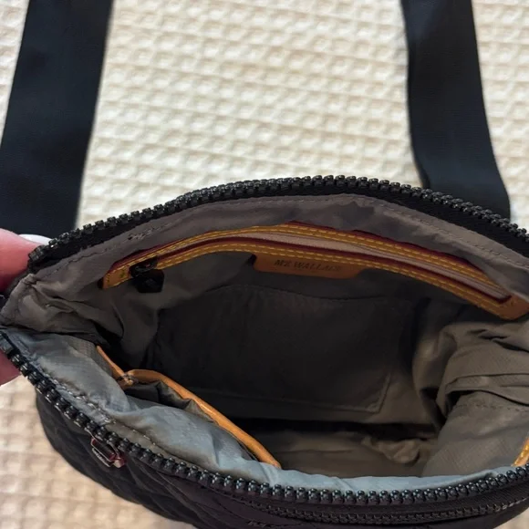 MZ Wallace Black Quilted Nylon Crossbody Bag with Wide Strap - Picture 8 of 9